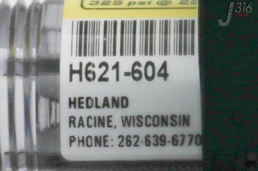 31349 HEDLAND FLOW METER, 325PSI W/ FLOW SWITCH H526-005 (NEW